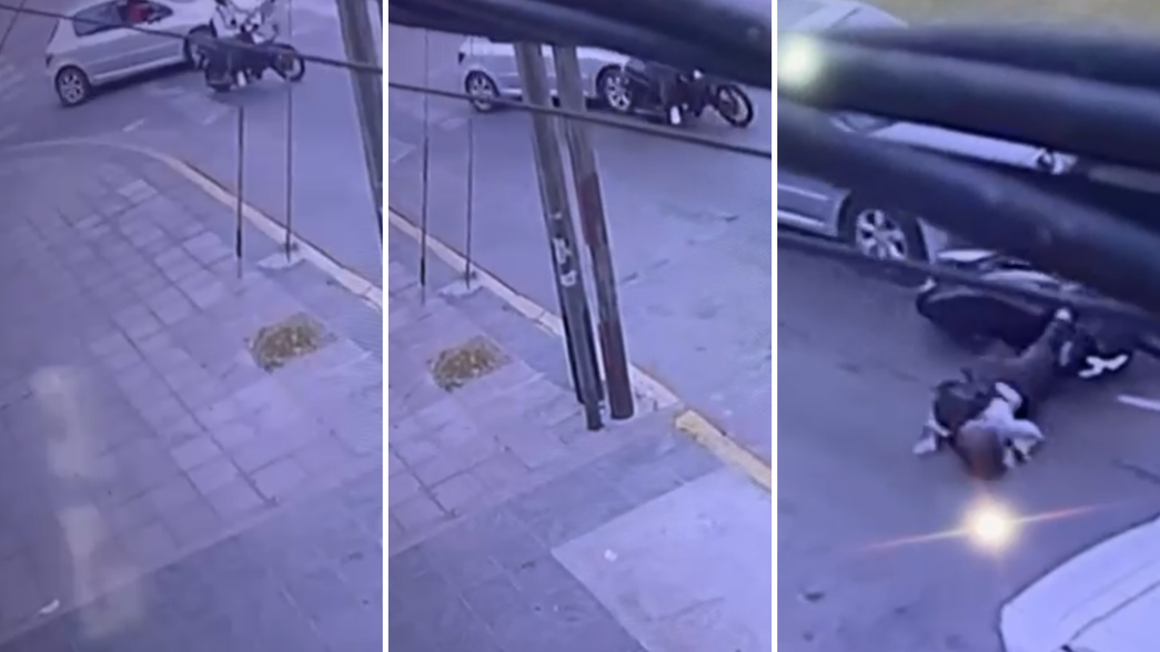 Una motociclista fue atropellada y denunció que la venían siguiendo para robarle