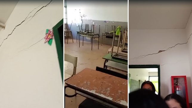 denuncian que una escuela corre riesgo de derrumbe y apuntan al consejo escolar