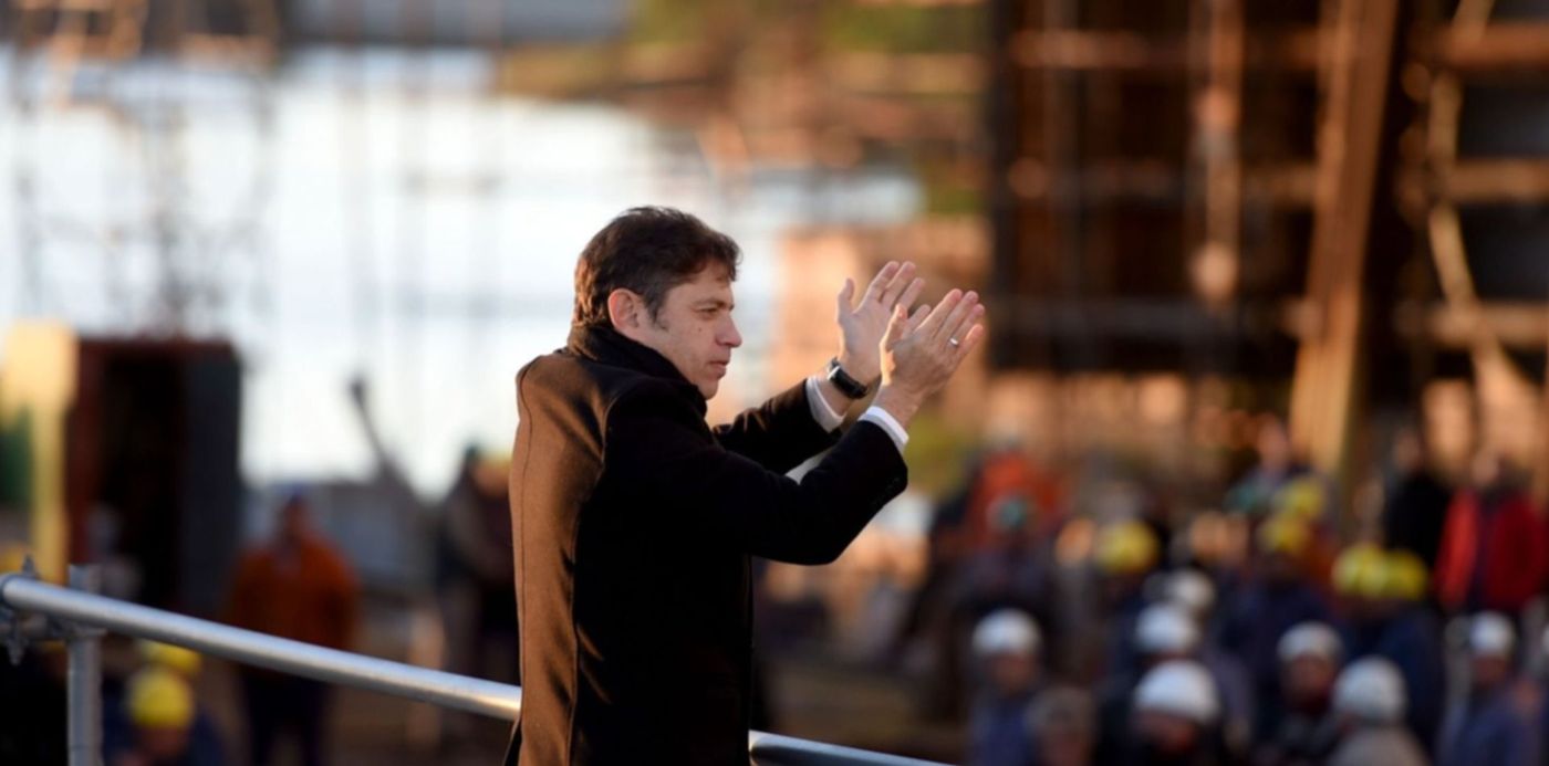 Kicillof en Ensenada, Astillero Río Santiago, Botadura Astillero, ARS, Astillero 70 años,