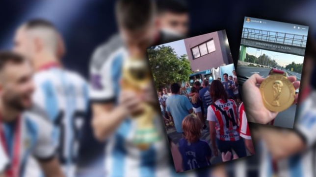 entre abrazos y llantos de alegria, asi llegaron los campeones del mundo a la plata