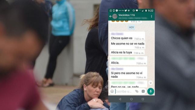 crimen de tolosa: la reaccion de los vecinos en el grupo de whatsapp cuando empezo a sonar la alarma