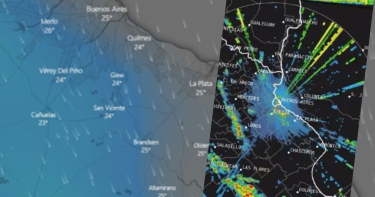 La foto del radar que anticipa cómo llega el temporal a La Plata
