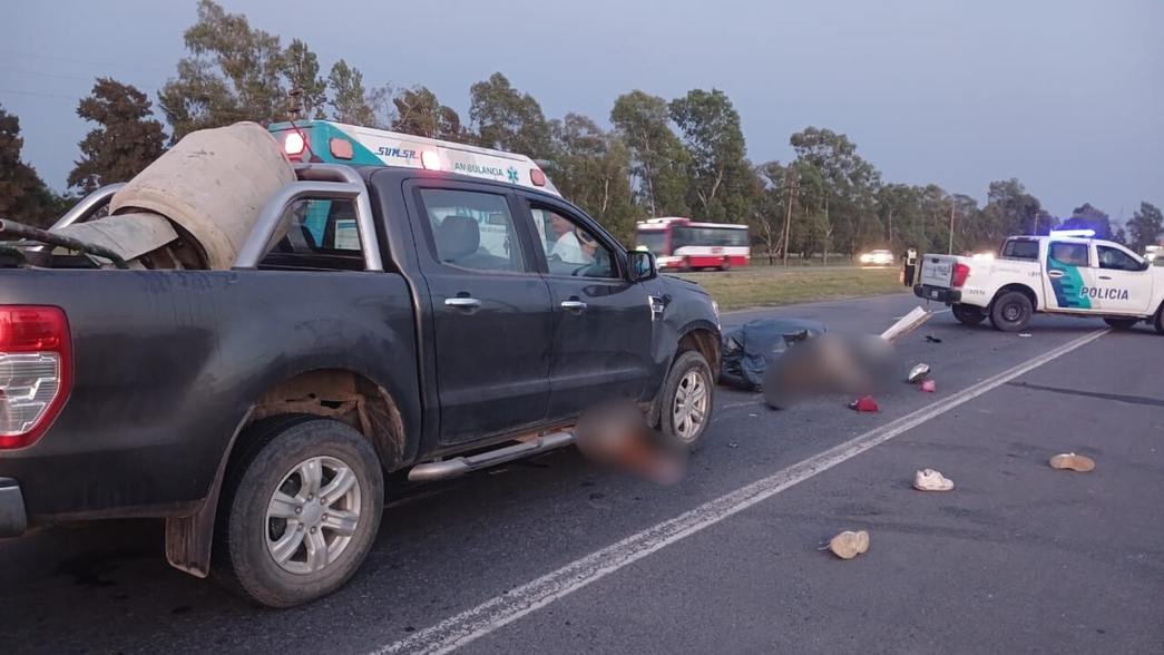 Cuatro personas murieron en un trágico accidente de tránsito en la Ruta 2