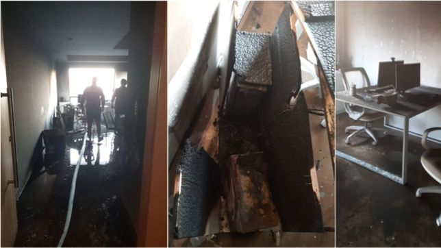 tension en la plata: exploto un estabilizador y se incendio un estudio de arquitectura