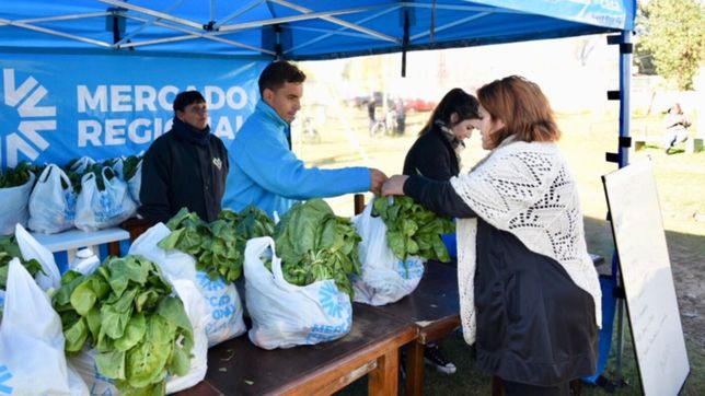 el mercadito municipal llega a plaza alsina con productos de calidad a buen precio