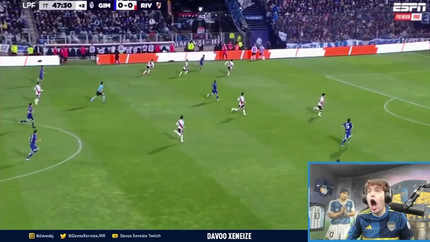 La reacción de Davo Xeneize a la jugada de Merlo donde dejó sentado a Otamendi
