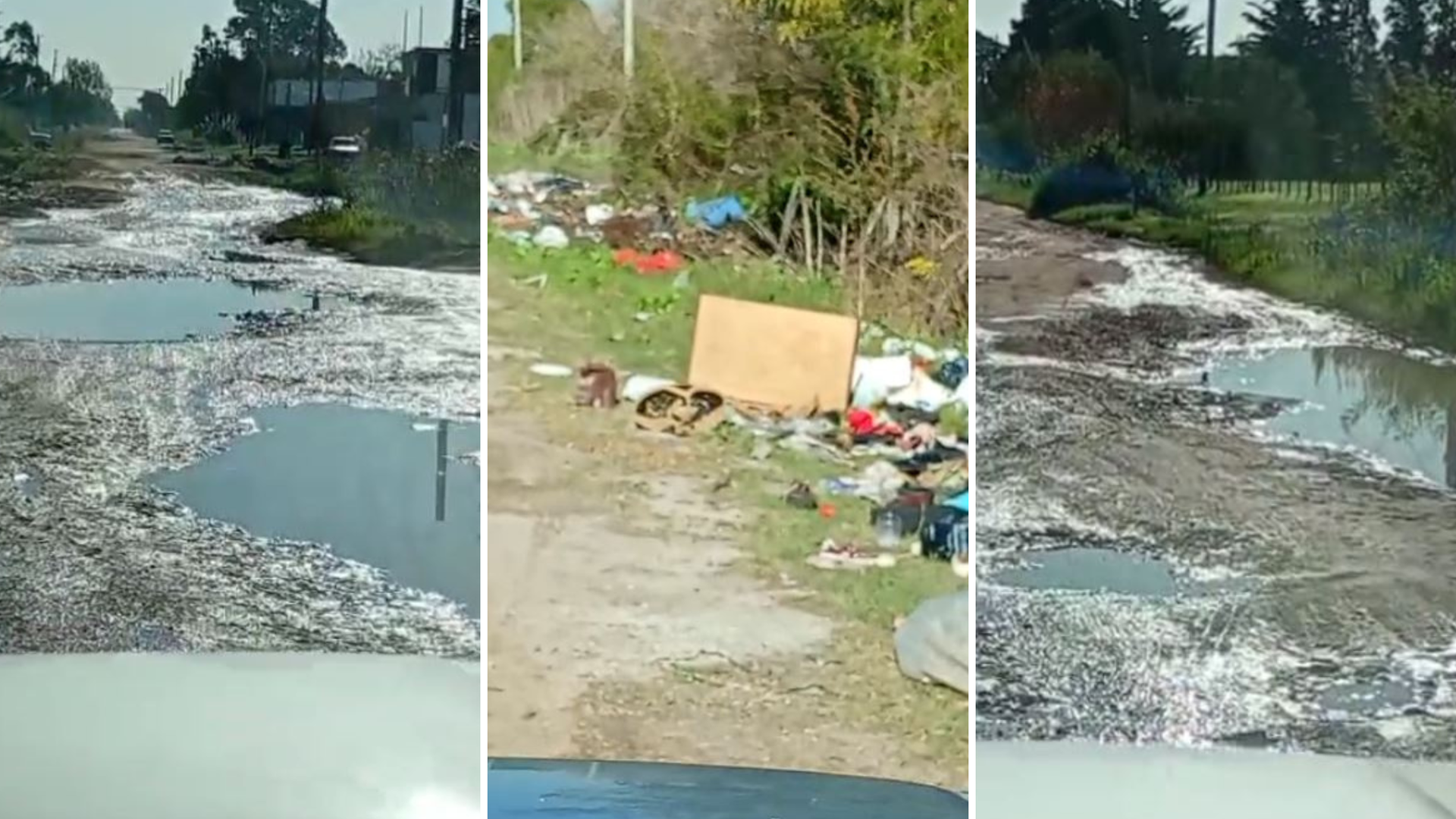 Vecinos de Los Hornos padecen el mal estado de la calle 173: Parece bombardeada