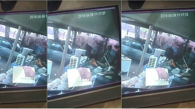 video: un carrero entro a una casa de city bell y se robo un cargador de baterias de auto