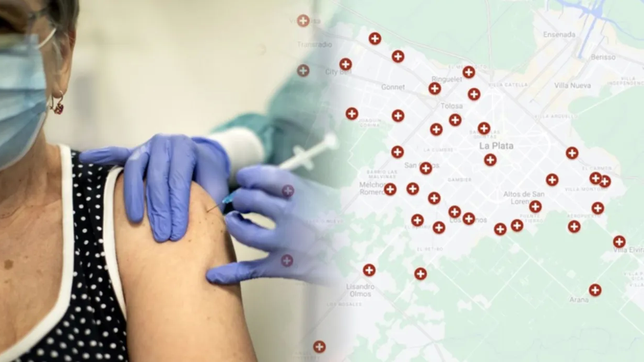 el mapa de los centros de vacunacion contra el covid-19 en la plata