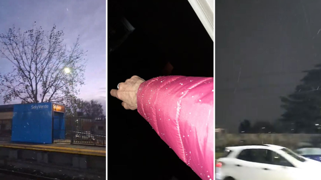 el lunes amanecio con nieve en algunas ciudades del conurbano bonaerense