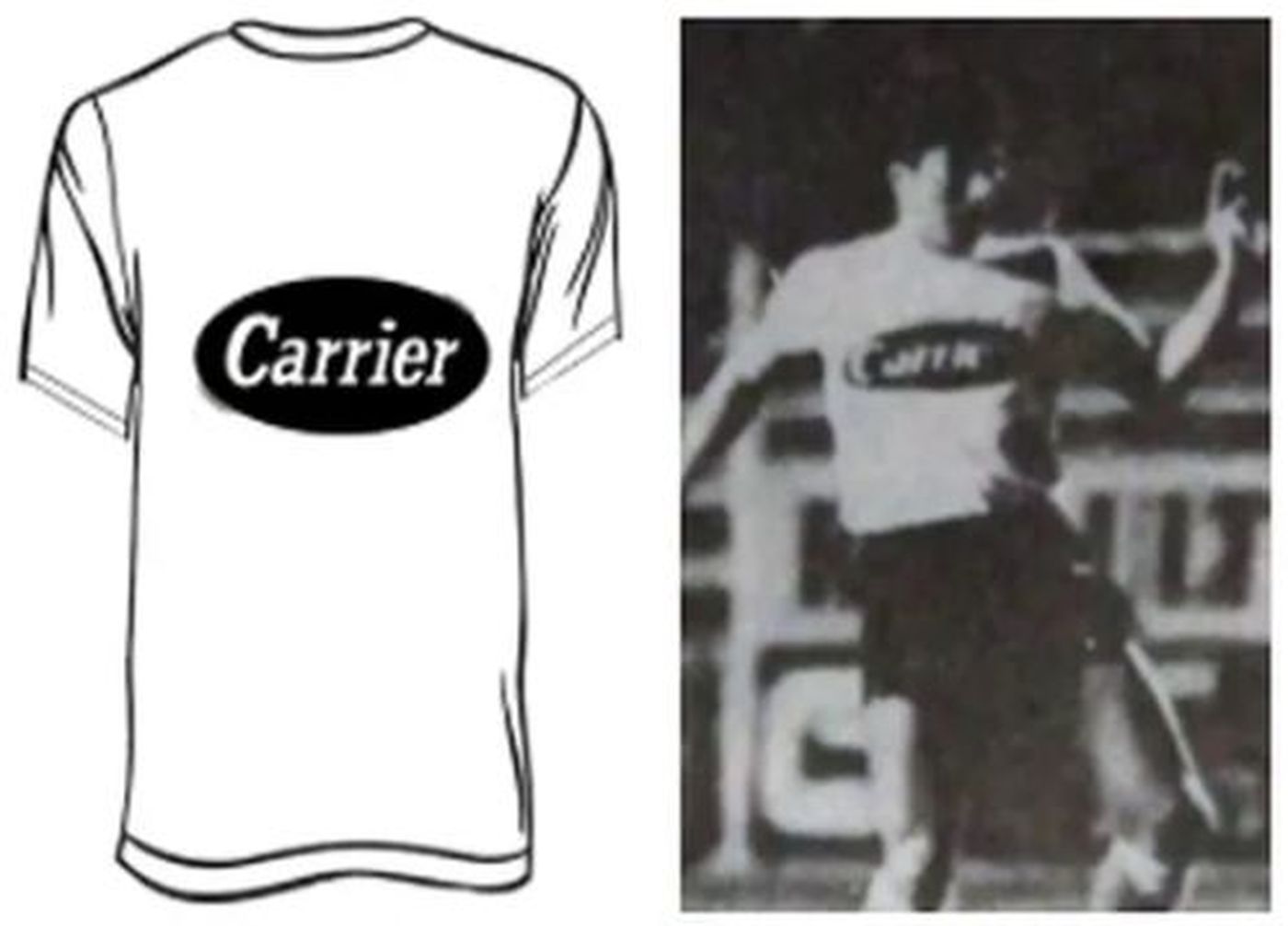 La particular camiseta de Gimnasia en 1983 frente a Tigre La particular camiseta de Gimnasia en 1983 frente a Tigre