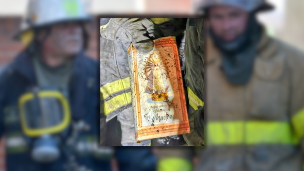 El fuego arrasó con una casa, pero entre los escombros hallaron una imagen de la Virgen de Luján intacta