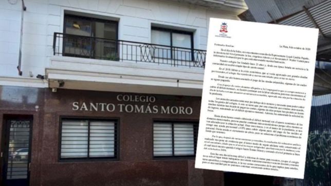 un colegio de la plata cerrara su primaria y recomendo otras escuelas a las familias