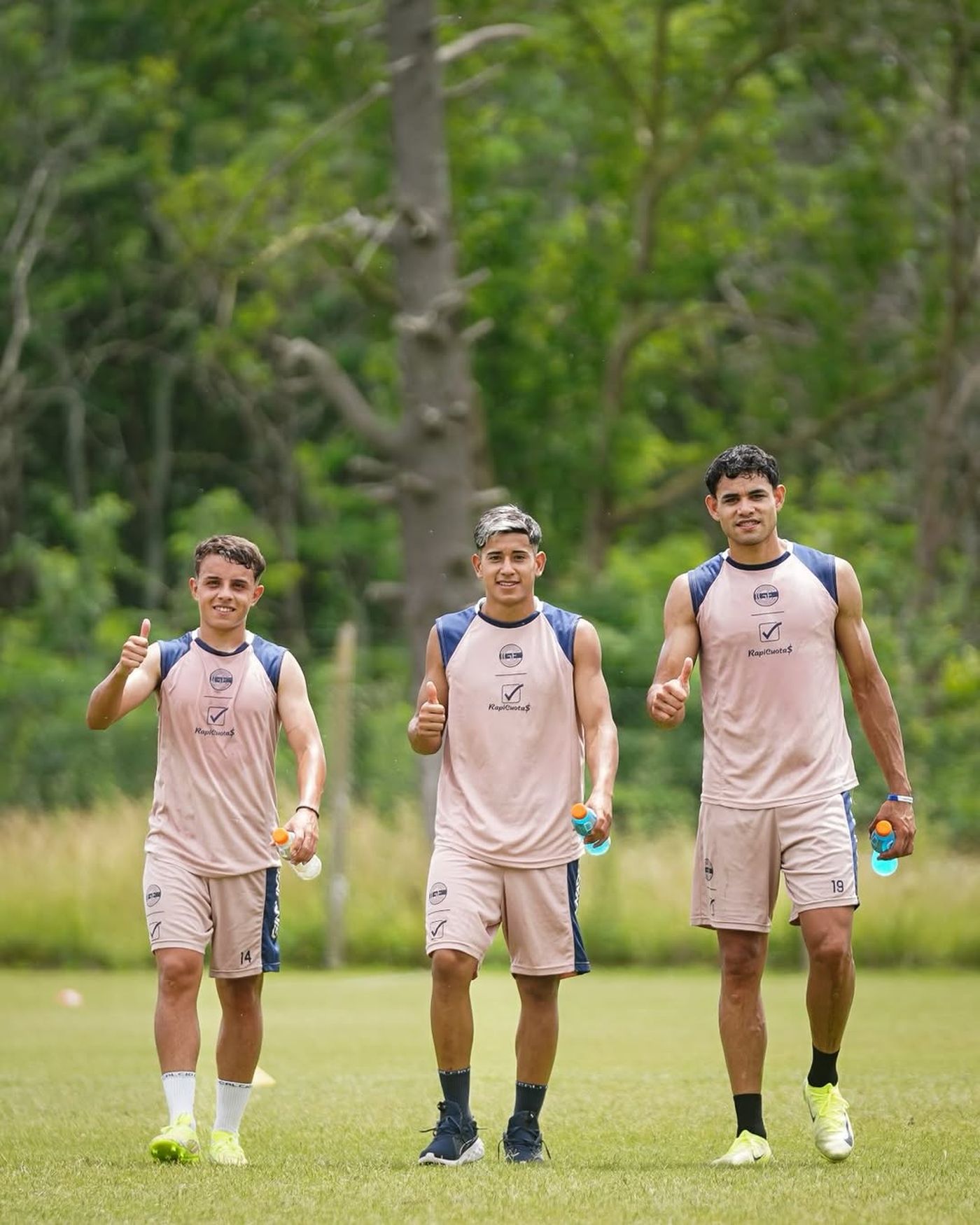 Los pibes de Gimnasia que se sumaron a entrenar bajo las órdenes de Fernando Zaniratto.