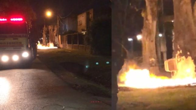 video: se incendio una cabina de gas en una casa de city bell