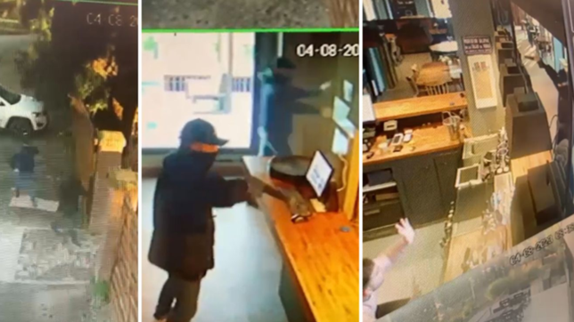 videos: robaron en el restaurante del club hipico y se llevaron la plata de los sueldos