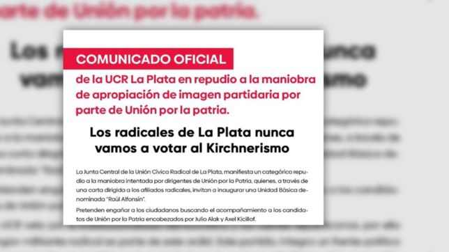 los radicales nunca vamos a votar al kirchnerismo