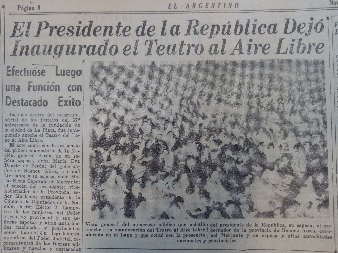 Otro documento histórico de la inauguración festiva del teatro. 