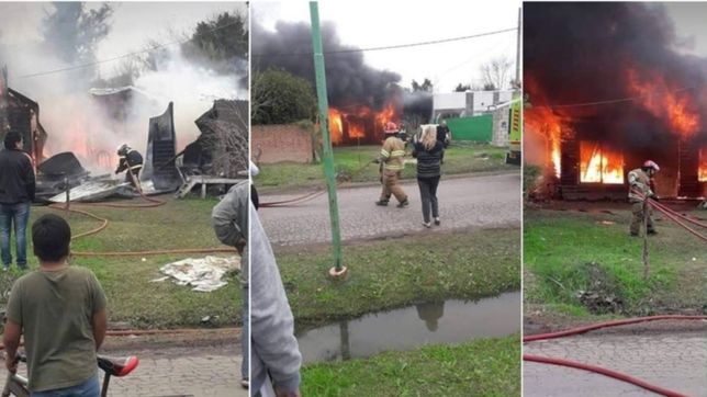 conmocion en melchor romero: una familia lo perdio todo en el incendio de su casa