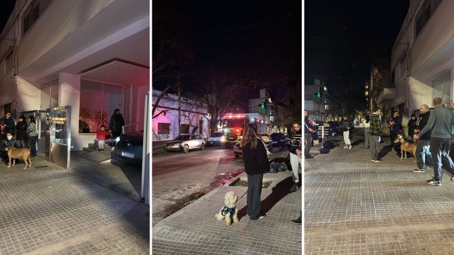 tension y evacuados en la plata por un incendio en un edificio del centro