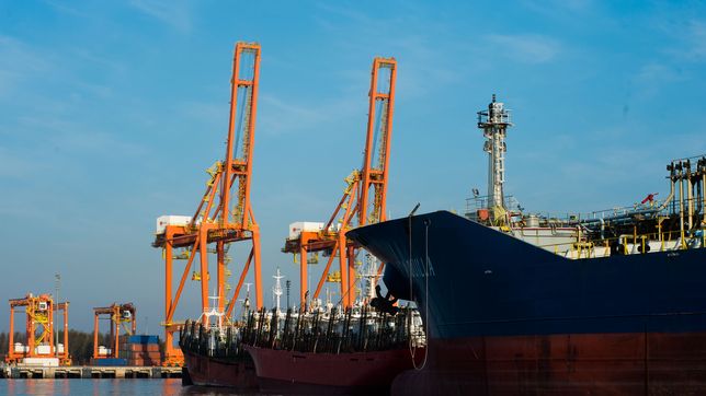 el puerto la plata y otras terminales permanecen paralizadas por un sorpresivo paro
