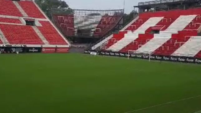 video: asi quedo el estadio de estudiantes por el temporal