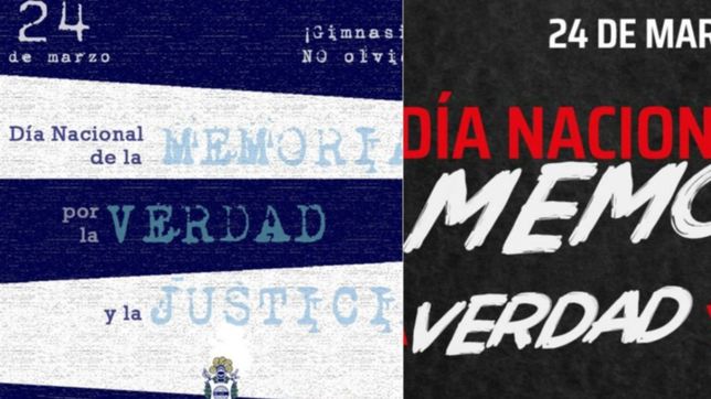 gimnasia y estudiantes se unieron bajo el mismo lema: ?memoria, verdad y justicia?
