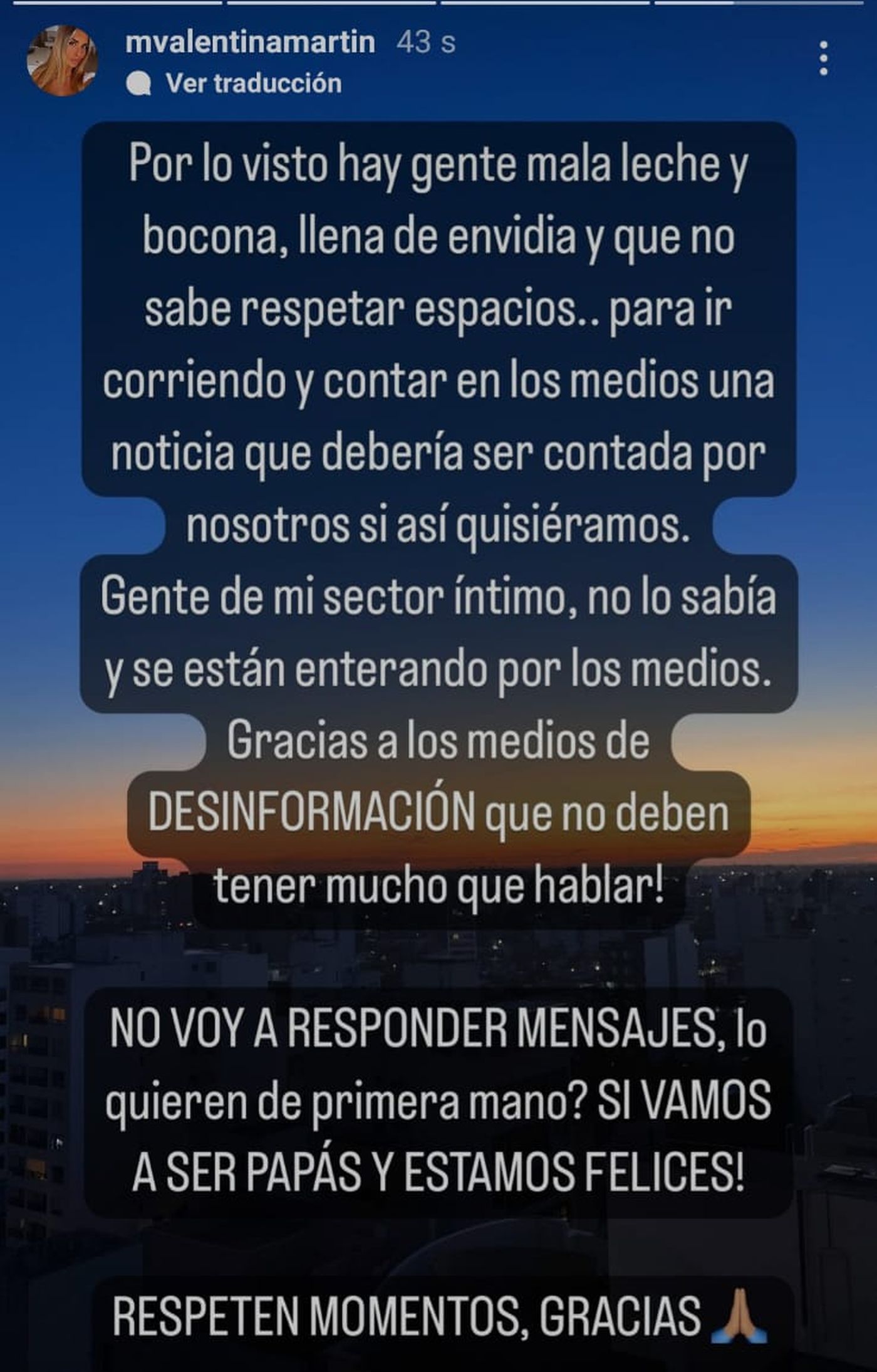 El descargo de la esposa de Juan Sebastián Verón.