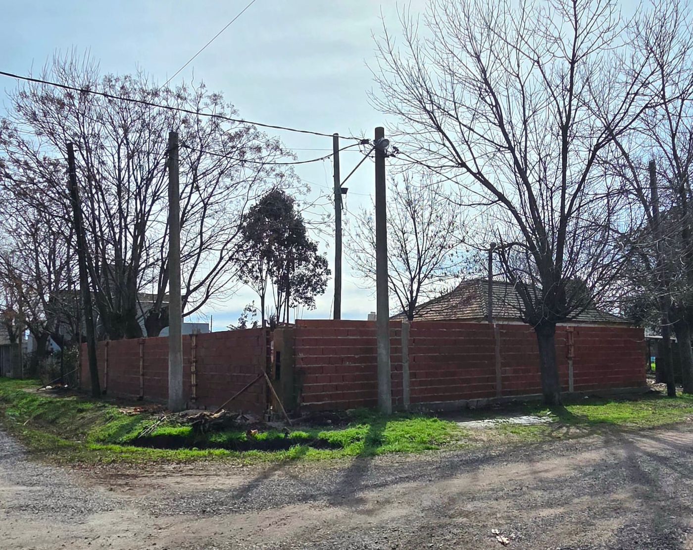 El avance del paredón en el predio de la casona de La Plata en 411 entre 140 B y 141