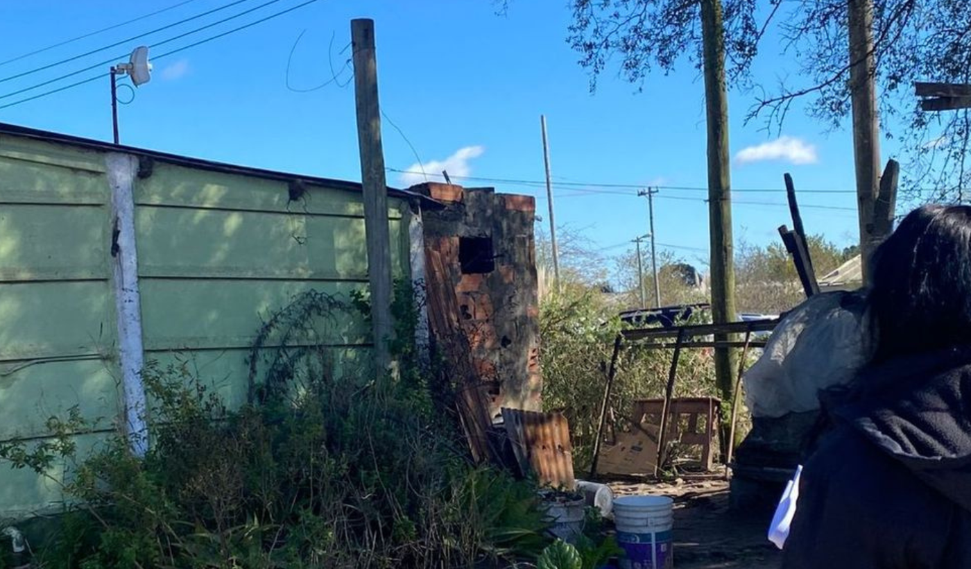 El predio donde se realizó el allanamiento en la zona de las quintas del cinturón frutihortícola de La Plata