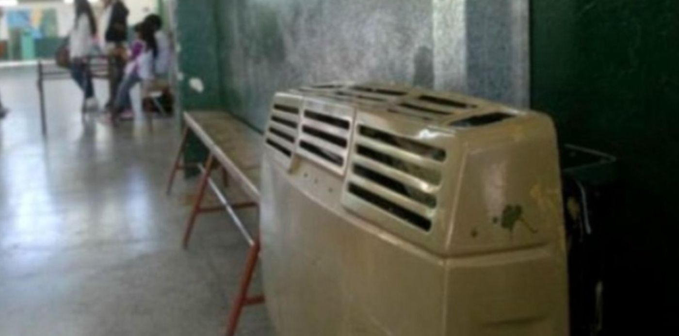 Estufa en escuela