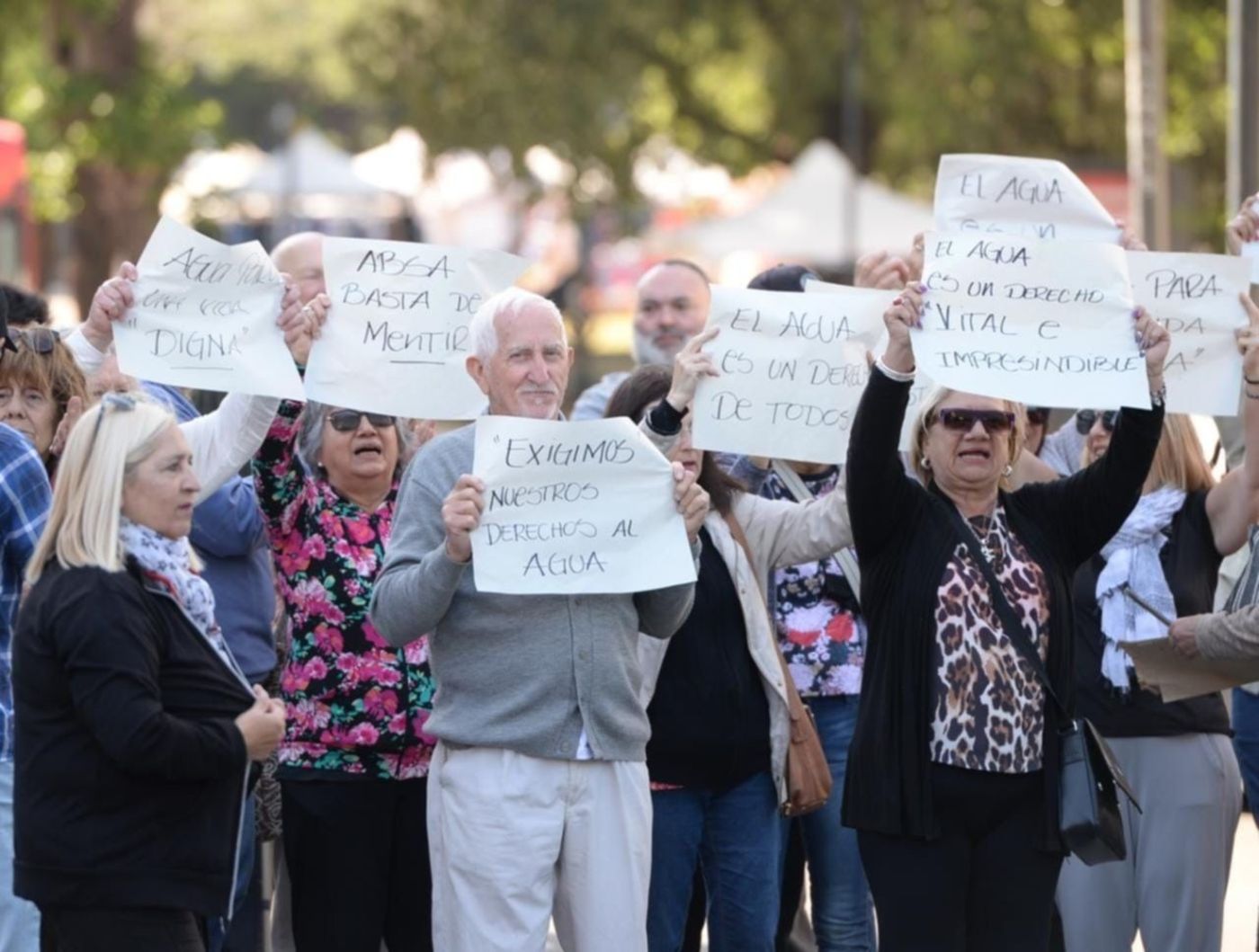 Protesta agua ABSA