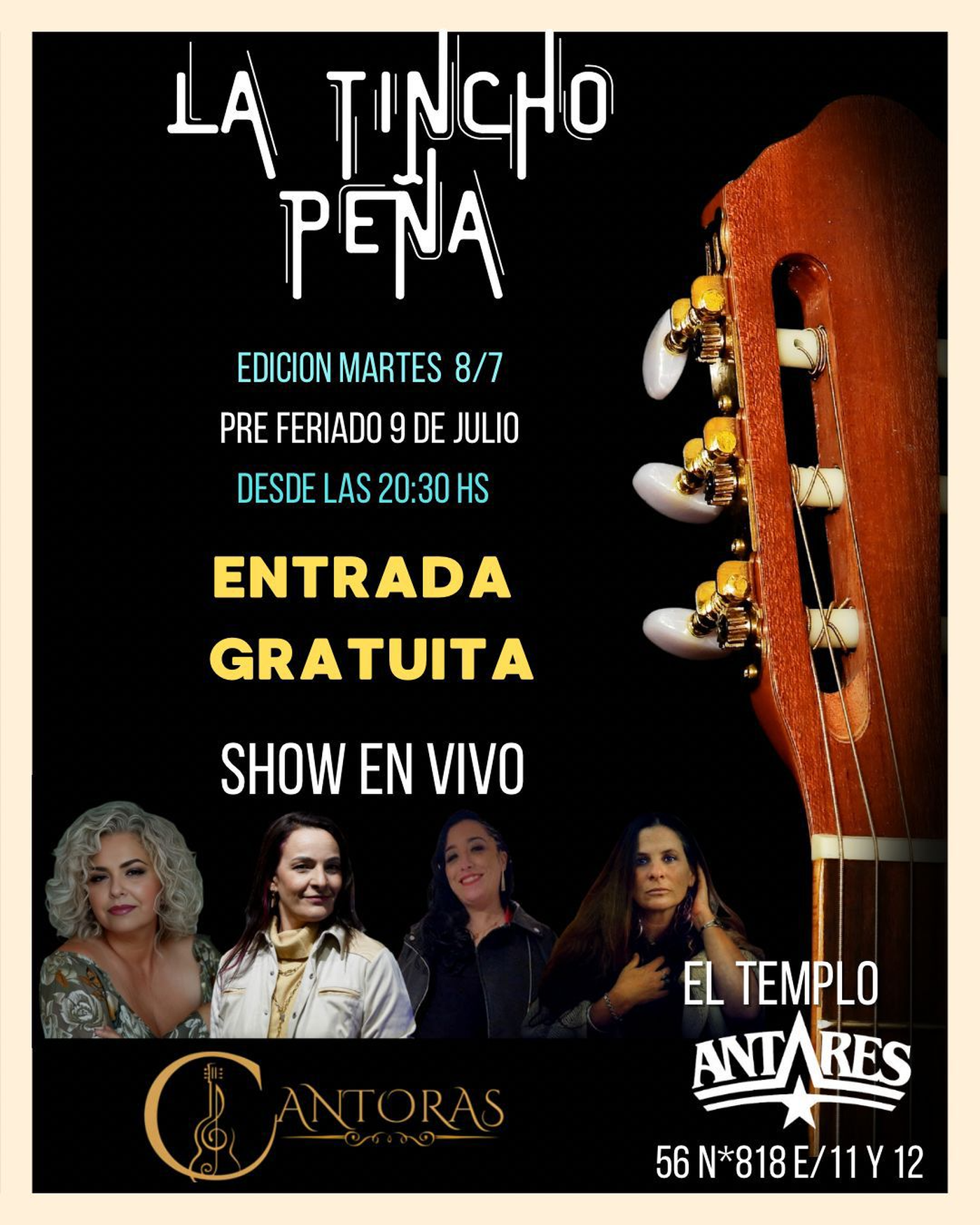 La Tincho Peña en La Plata ofrece folclore, comida típica y danza con entrada libre todos los miércoles en Templo Antares