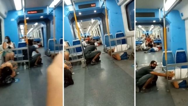 videos: asi se vivio a bordo del tren roca la feroz pelea entre bandas