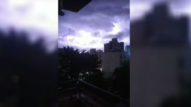 lluvia, viento y rayos: asi llegaba la fuerte tormenta a la plata