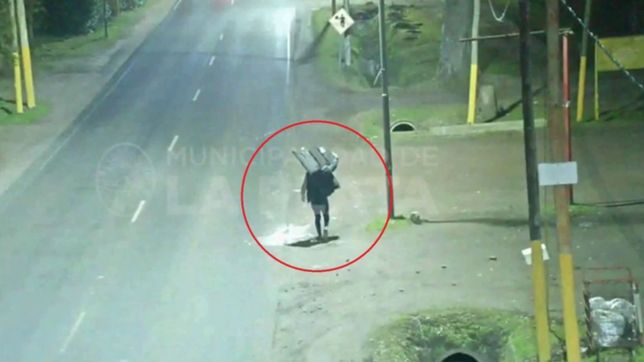 video: asi sorprendieron al ladron que robo un tv y dijo que lo encontro en la calle