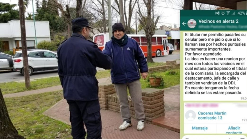 Comisario por WhastApp, la estrategia que funciona en Gonnet para combatir la inseguridad