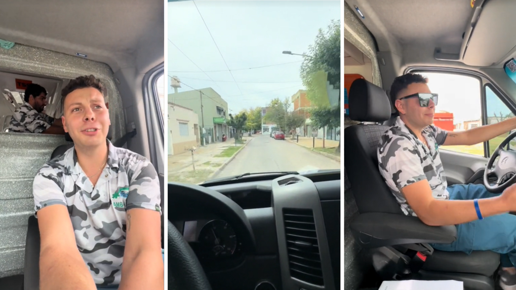 Un ambulanciero de La Plata graba graciosos videos para TikTok y es furor