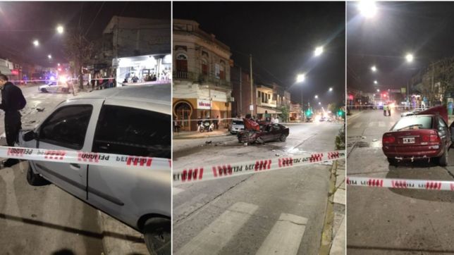 choque multiple en berisso: cuatro autos y una moto involucrados un violento accidente