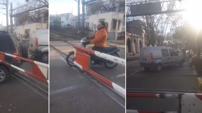 doble mano y vale todo: rompieron la barrera del tren y el transito fue un caos