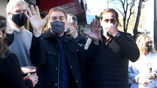 juntos cierra su campana en la plata con diego santilli y horacio rodriguez larreta