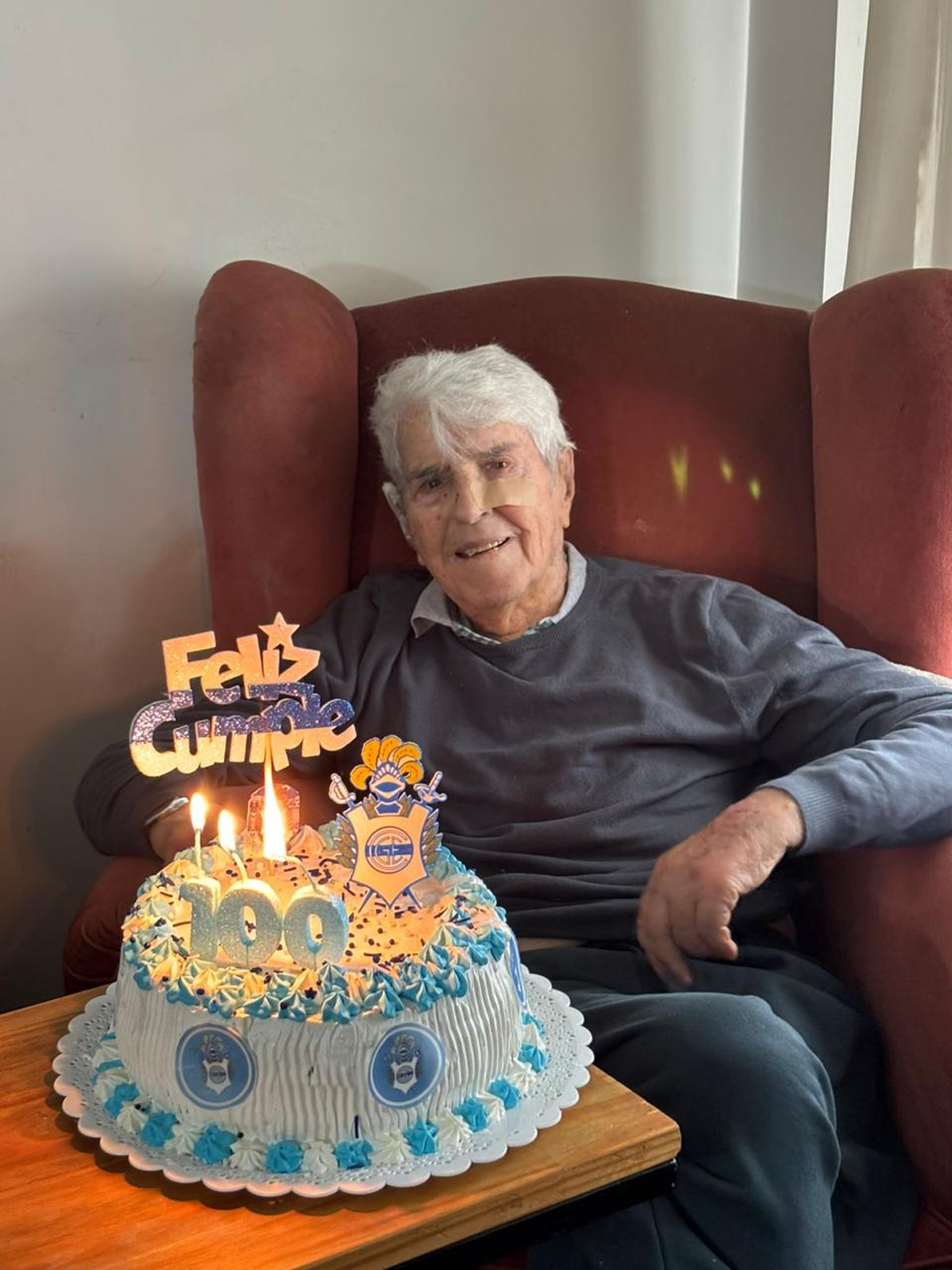 Marcelo Galli, el socio más longevo de Gimnasia, festejó sus 100 años.