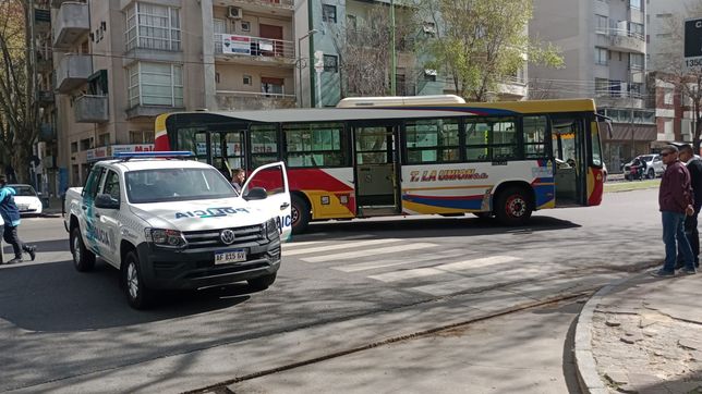 un micro a gran velocidad embistio a una mujer que cruzaba la avenida 60