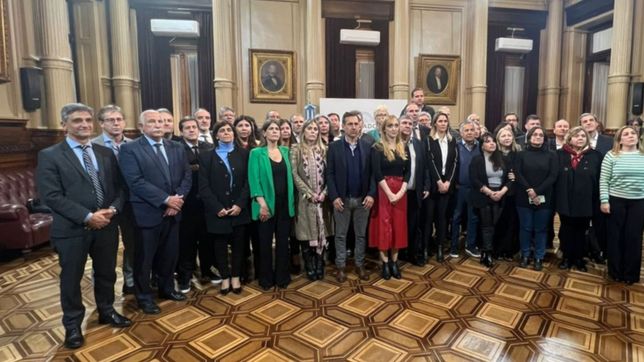 diputados y senadores nacionales hicieron una declaracion conjunta en repudio al atentado