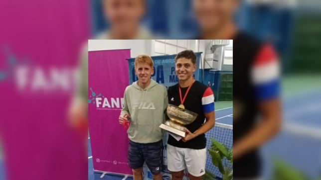 agustin libre salio campeon de un historico torneo de tenis y se trae la copa para la plata