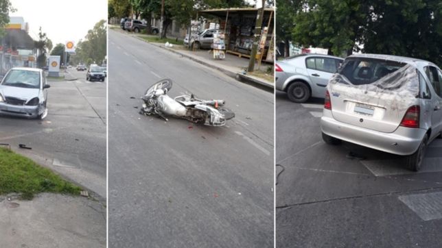 tremendo choque en la plata: atropello a un motociclista y denuncian que lo dejo tirado
