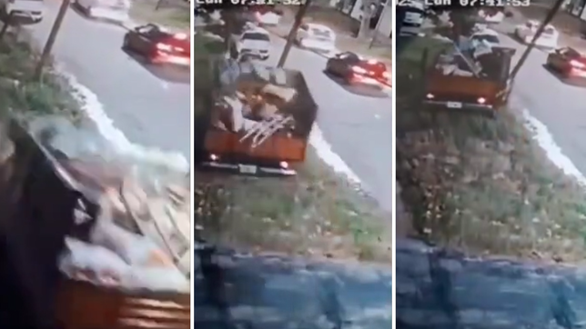 una camioneta perdio el control en la plata y choco contra un poste