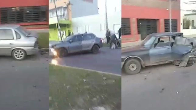 video: espectacular triple choque en la plata con al menos dos jovenes heridos