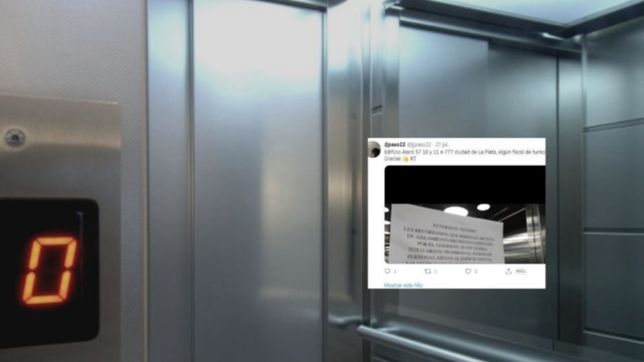 el aviso de un vecino en un edificio de la plata para que todos cumplan la cuarentena