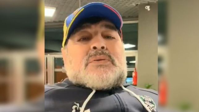 video: maradona le mando un mensaje a los jugadores del estudiantes de buenos aires